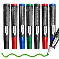 Stylo marqueur à base d'huile en noir bleu rouge vert pour logo personnalisé encre permanente pour fournitures de bureau scolaire
