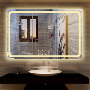 Applique murale moderne LED <span class=keywords><strong>avec</strong></span> <span class=keywords><strong>miroir</strong></span> carré et <span class=keywords><strong>interrupteur</strong></span> tactile pour <span class=keywords><strong>salle</strong></span> <span class=keywords><strong>de</strong></span> <span class=keywords><strong>bain</strong></span> luxueuse, <span class=keywords><strong>avec</strong></span> <span class=keywords><strong>luminaire</strong></span> linéaire - Product Image 4
