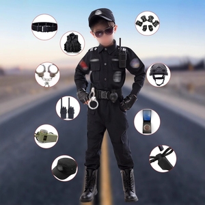 2025 gioco di ruolo di Halloween Costume ragazzi ragazze soldato militare tuta mimetica Live CS Performance bambini esercito uniforme della <span class=keywords><strong>polizia</strong></span> - Product Image 2
