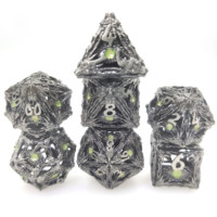 Nueva gran oferta D & D Dice Polyhedron 7-eyed Monster Hollow Dice Dungeons and Dragons Custom metal RPG DND Dice Set