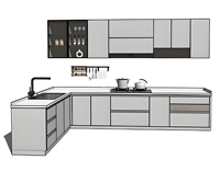 Ensemble complet d'armoires de cuisine modernes en bois sur mesure, fournisseur de projets de cuisine, armoire murale avec plan de travail et évier