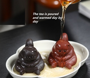 MSH Raise kerajinan patung kucing marah buatan tangan dekorasi meja teh Set ornamen teh <span class=keywords><strong>Kung</strong></span> <span class=keywords><strong>Fu</strong></span> - Product Image 6