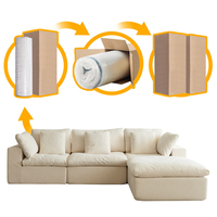 Luxuriöses Modulares Ecksofa Komprimiertes Sofa Leeres Canapé Schwammrollen-Komprimiertes Sofa Modernes Vakuum-Set Möbel Knochenloses Sofa