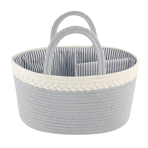 Grande 3 in 1 corda di cotone pannolino Caddy Organizer <span class=keywords><strong>fasciatoio</strong></span> vivaio organizzatore pannolino per il viaggio in auto - Product Image 1