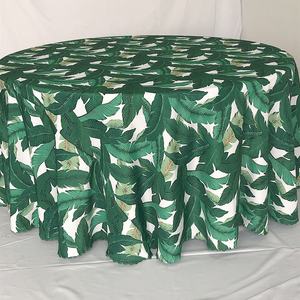 <span class=keywords><strong>Nappe</strong></span> ronde à imprimés <span class=keywords><strong>de</strong></span> feuilles avec plantes tropicales, couverture <span class=keywords><strong>de</strong></span> Table pour Restaurant, 120 pièces - Product Image 4