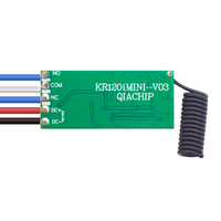 Interrupteur à distance sans fil Qiachip KR1201MINI2-4 1 canal, relais 433Mhz 3V-5V, module récepteur RF miniature, interrupteur lumineux LED