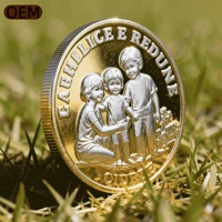 Pièce de monnaie souvenir en métal émaillé personnalisée avec boîte de rangement sécurisée pour pièces de monnaie
