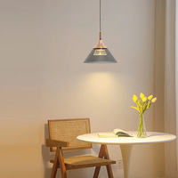 Petit lustre moderne Lustre gris minimaliste pour chambre à coucher Étude Restaurant Bar Lustre de chevet