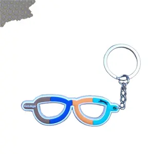 定制PVC软胶眼镜造型钥匙扣塑料钥匙扣小挂件卡通书包挂件钥匙扣整体
