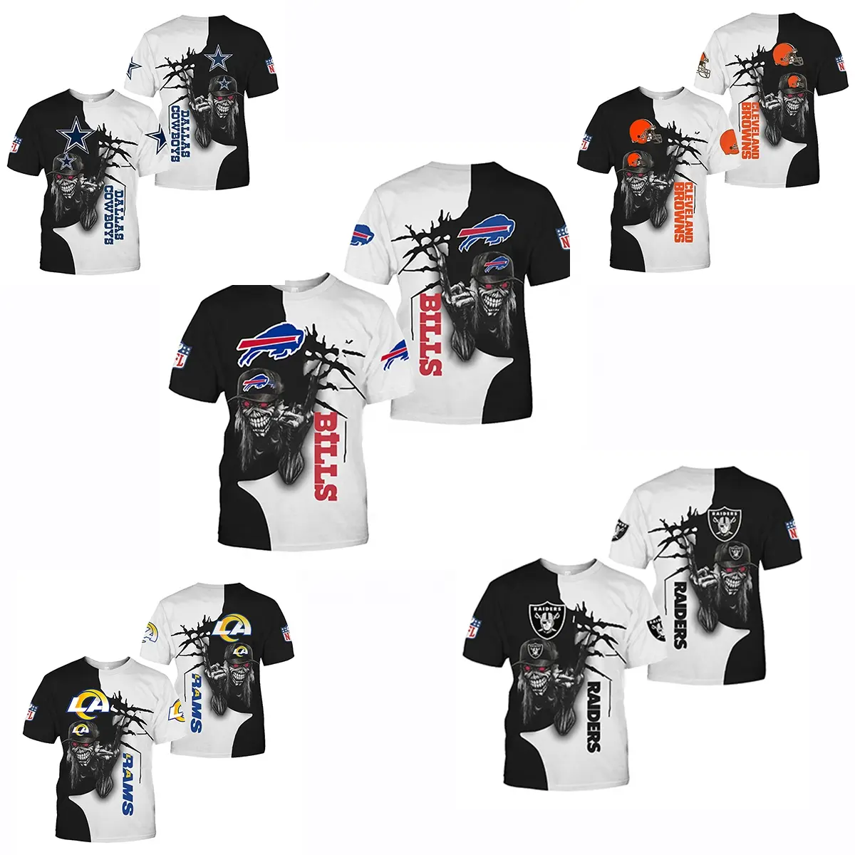 Camisetas de fútbol con impresión 3D para hombre, uniforme de 32 equipos de fútbol americano, 2022