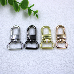 Luxury Alloy <strong>Silver</strong> Gold Metal <strong>Swivel</strong> Snap <strong>Hooks</strong> With Rivet Oval Eye Bolt Snap <strong>Hook</strong> Bag Hardware For Handbag Lanyard Dog Leash - Product Image 2