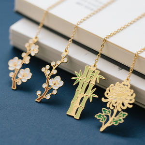 <span class=keywords><strong>Marque</strong></span>-pages en métal en gros, émail, double face, personnalisable, pour enseignants - Product Image 3