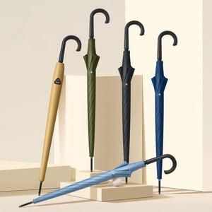 Wholesale Straight Curved Handle Business <b>Umbrella</b>, <b>Large</b> Windproof Solid Long <b>Umbrellas</b> in Stock - Product Image 1