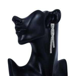 مجموعة مجوهرات أنيقة بنمط عتيق للبيع بالجملة ، مجموعات مجوهرات قلادة وأقراط من النحاس الأصفر وأحجار الراين - Product Image 6