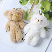 Nouveau porte-clés animal Kawaii Mini porte-clés ours en peluche jouets mignons pendentif voiture porte-clés peluche peluche Kawaii porte-clés en peluche personnalisé