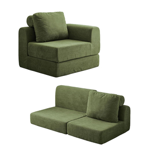 Creativo convertibile a due L-forma di divano letto modulare poltrona sedia compressa spugna lavabile cerniera copertura per uso appartamento - Product Image 1