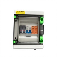 Boîtier de distribution à commutateur de transfert automatique 2P, inverseur de source double alimentation avec protection contre les courts-circuits et les surcharges MCB, IP65