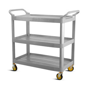 Ruang makan dapur 3 Tingkat kualitas baik keranjang utilitas layanan makanan baja tahan karat komersial troli pengiriman makanan - Product Image 2