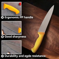 Accessoires de cuisine commerciaux industriels à faible quantité minimale de commande Poignée ergonomique NSF Acier inoxydable Couteau à désosser incurvé de cuisine de 6 pouces