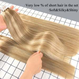 Extensiones de Cabello Remy Brasileño de Venta Caliente con Cinta Adhesiva, 100% Cabello Humano Virgen con Cutícula Doble - Product Image 3