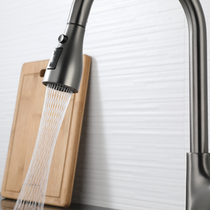 CE Morden Black Gun Grey Kitchen Taps Faucet Pull Out Retractable Sink Kitchen Faucet Pull Out - Product Image 4