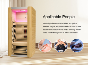 Moderna Sauna a Infrarossi in Legno di Hemlock Canadese con Terapia a Luce Rossa a Spettro Completo e Cabina in Cedro - Product Image 3
