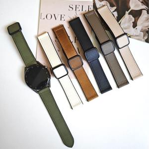 Bracelet de montre magnétique 20 mm 22 mm, bracelet intelligent en cuir et silicone pour Samsung Galaxy Watch, bracelet pour <span class=keywords><strong>Huawei</strong></span> - Product Image 2