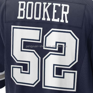 Tyler Booker Navy 2025 Draft Pick Beste Kwaliteit Gestikt Amerikaans Voetbal Jersey - Product Image 1