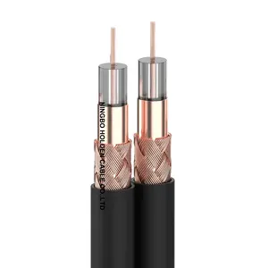 Dual coaxial cable rg174 rg213 rg59 rg6 tv outdoor or indoor cable