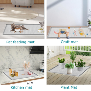 Waterproof Silicone <b>Cat</b> Mat for Litter <b>Box</b>, Anti-Slip Extra Large <b>Cat</b> Litter Tray Mat for Floor,Gray <b>Cat</b> Litter <b>Box</b> Mat - Product Image 6