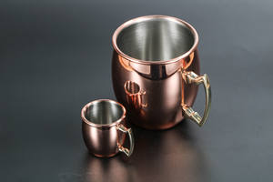 Мини-кружки для Moscow Mule, 60 мл, маленькие медные стаканчики для коктейлей и подарков, <span class=keywords><strong>2</strong></span> унции - Product Image 4