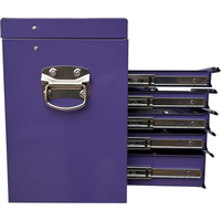 Coffre à outils en métal portable 24 "armoire à outils à 9 tiroirs avec organisateur de boîte de rangement d'outils en acier violet