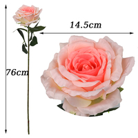Grandes Fleurs Artificielles Roses Blanches pour Mariages et Arrangements Floraux de Fond
