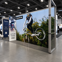 Boîte à lumière murale modulaire en tissu SEG avec graphiques en silicone par sublimation pour événements sportifs et salons professionnels