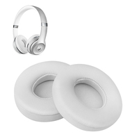 Coussinets d'oreille de remplacement en éponge douce, coussinets d'oreille pour casque, coussinets d'oreille en cuir protéiné, mousse à mémoire de forme pour Beats Solo 2 3