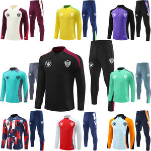 Custom gemaakte hoogwaardige 100% polyester snel drogende ademende crew neck heren volwassen voetbalkleding uniform blanco shirt vintage voetbal - Product Image 6