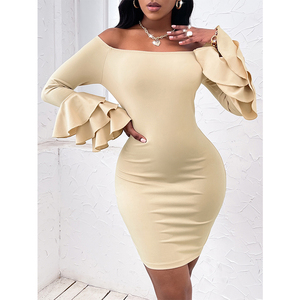 Robes à manches évasées pour femmes, haute qualité et <span class=keywords><strong>bon</strong></span> <span class=keywords><strong>prix</strong></span> - Product Image 4