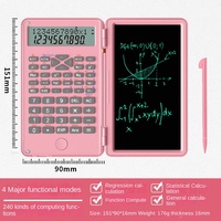 Calculatrice scientifique multifonctionnelle avec tableau d'écriture, mini calculatrice pour la maison, le bureau, les examens, l'apprentissage