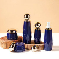 Lot de Luxe en Verre pour Cosmétiques – Flacons de Lotion et Sérum 40/100/120ml, Pots de Crème Fond de Teint et Écran Solaire Orange 30/50g – Logo Personnalisé