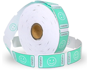 Billets de tombola perforés 1"x2" avec visage souriant, faciles à déchirer, dos inscriptible, numérotés consécutivement pour événements - Product Image 4