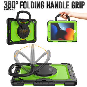 Protection multi-couches pour tablette <span class=keywords><strong>iPad</strong></span> 10,2 pouces 7e/8e/9e génération avec support ergonomique rotatif à 360° pour la construction - Product Image 2