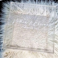 Boîte acrylique personnalisée en gros avec couvercle, boîte cadeau personnalisée, boîte souvenir, boîte cadeau de demoiselle d'honneur