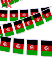 Drapeau de pays personnalisé drapeau de vacances en polyester national chaîne afghan drapeau de bruant pour la décoration