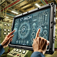 Module d'affichage LCD haute luminosité avec liaison optique, étanche, 15,6/17 pouces, industriel, extérieur, tactile capacitif 10 points, USB/DVI