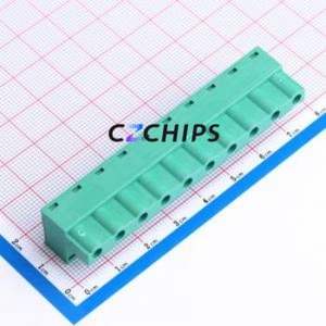 KH-ZBK300R-10P-7.62G Plug-in Terminal Block Through hole Component (THT),P=7.62mm Connector 7.62mm Green 10P 1 - Product Image 2