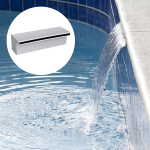 Fenlin Commercial Modern Polished Finish Stainless Steel Rectangle <strong>Waterfall</strong> Fountain LED <strong>Lights</strong> for Outdoor <strong>Indoor</strong> Landscape - Product Image 3