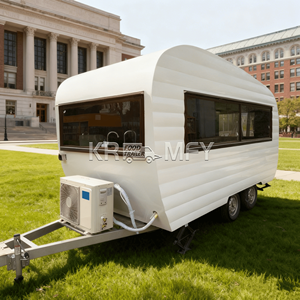 Remorque mobile de bar à bubble tea en fibre de verre, remorques de concession, chariot de vente de hot-dogs, camion de restauration avec fenêtre de service commerciale - Product Image 5