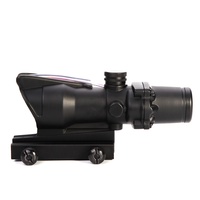Lunette de visée tactique 4x32 avec réticule rouge et vert illuminé, optique en alliage d'aluminium durable pour usage extérieur