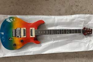 Oferta Especial de Liquidación |   Guitarra eléctrica estilo <span class=keywords><strong>PRS</strong></span> con trémolo simple, chapa de madera con diseño de tigre camaleón, 24 trastes - Product Image 6