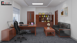 Escuela Muebles de oficina en forma de L Excelente gestión Escritorio de madera Mesa ordenada para gerente con cajón y gabinete - Product Image 6